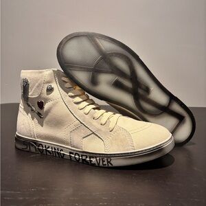 Saint Laurent “Smoking Forever” Embellished High-Top Sneakers – Size 45 (US 12)